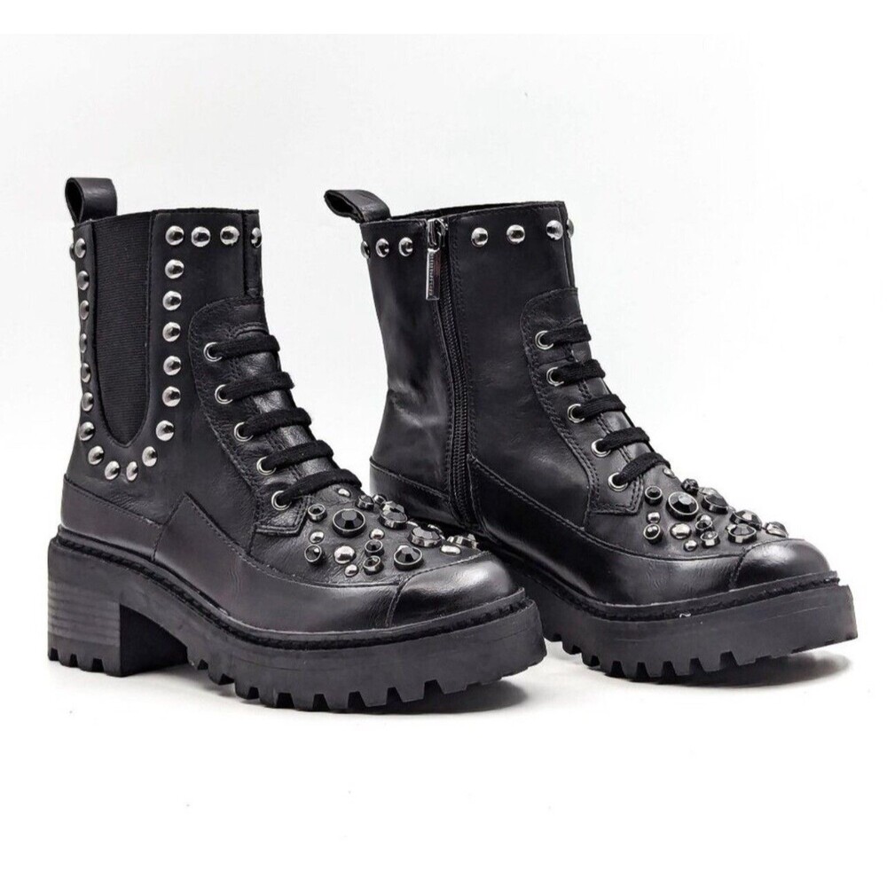 Karl Lagerfeld Paris Breck Studded Booties Sz 6 New
